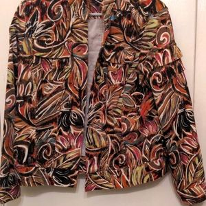 Chico Trippy Jacket Cardigan Sz 2 Small